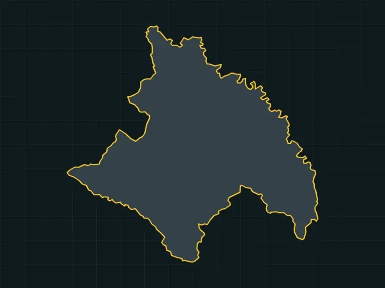 Contorno do município de Uberlândia, em Minas Gerais